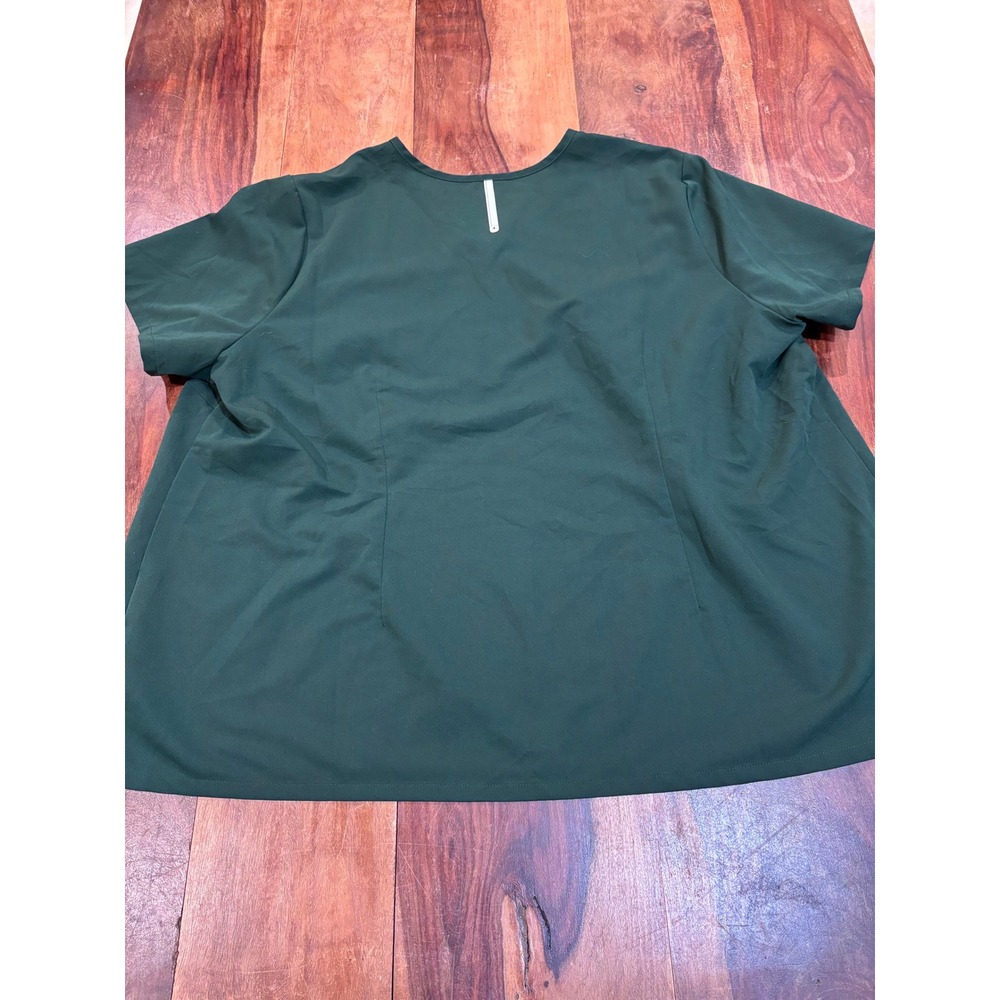 FIGS scrub top women 5XL plus hunter green v-neck technical collection 100033S